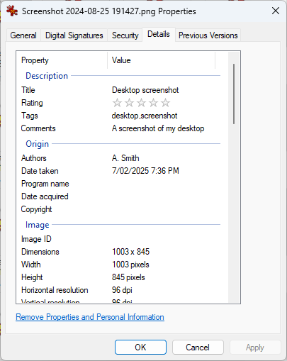  View file property details