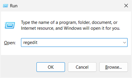 Open Registry Editor